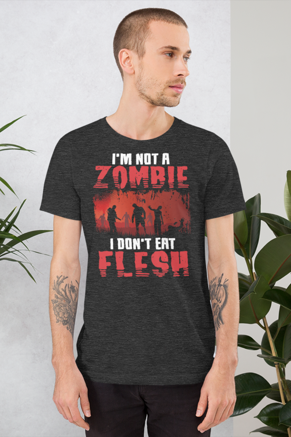 Not a Zombie Unisex t-shirt