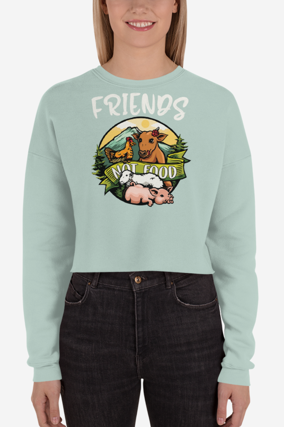 Friends Not Food Crop Sweatshirt