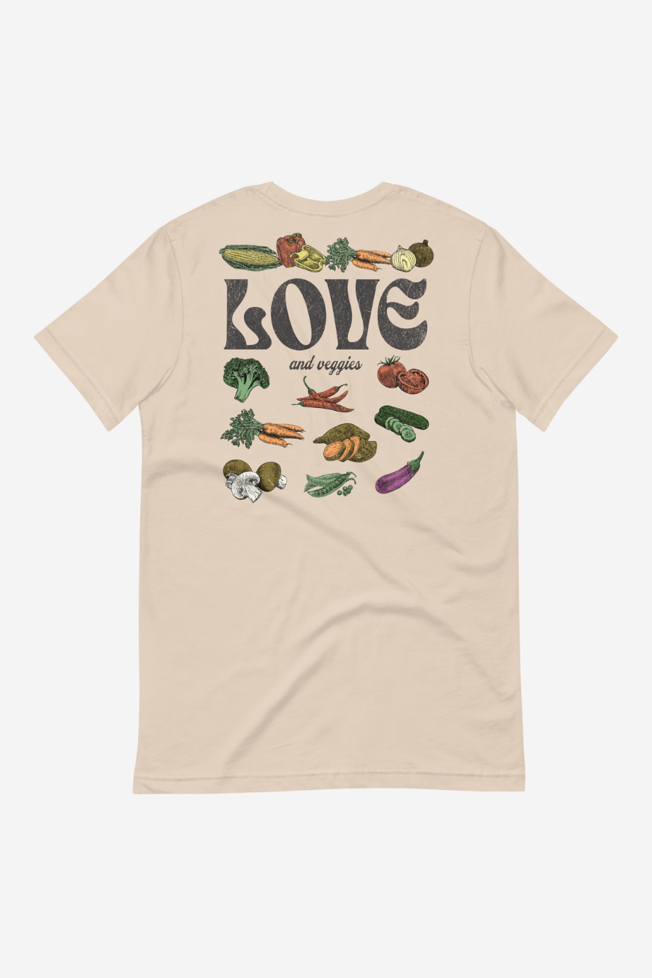 Love and Veggies Unisex t-shirt