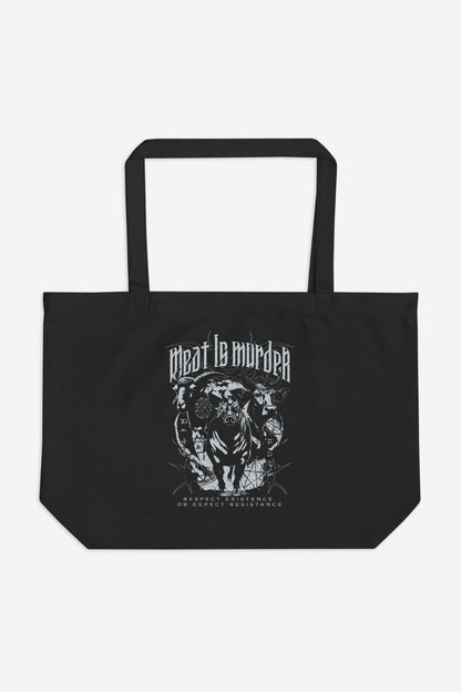 Meat is Murder - Large organic tote bag