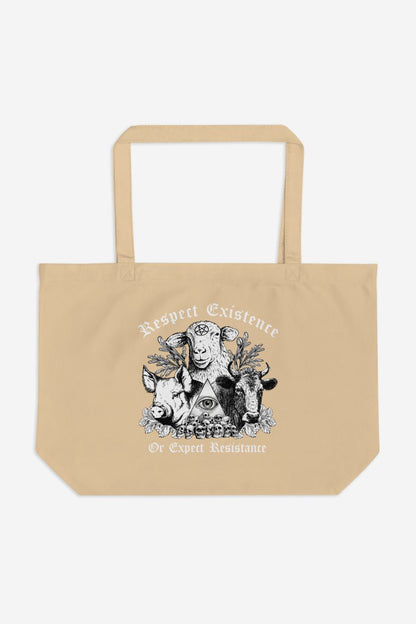 Respect Existence - Large organic tote bag