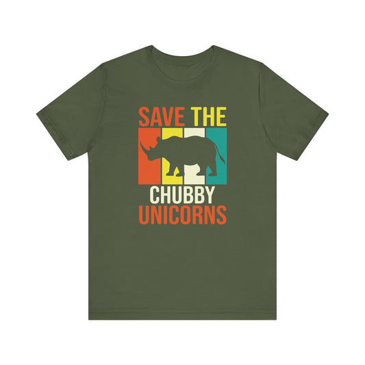 Save The Chubby Unicorns Unisex Short Sleeve Tee