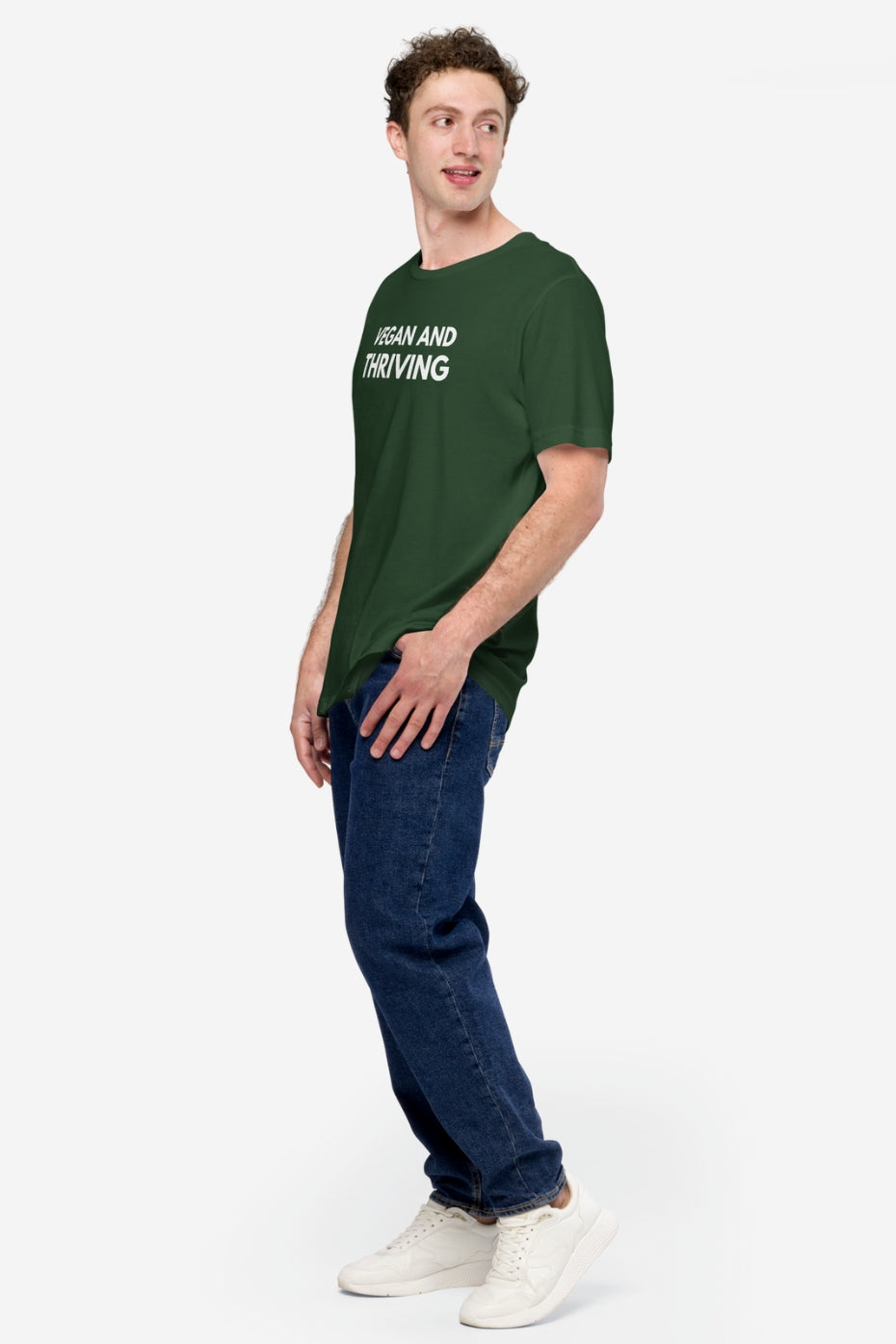 Vegan And Thriving Unisex Vegan T-shirt