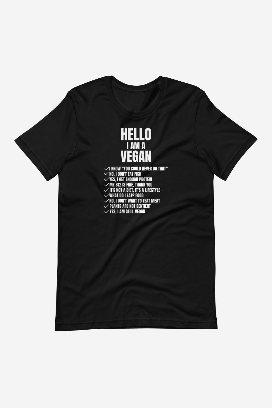 Hello I'm Vegan Unisex t-shirt