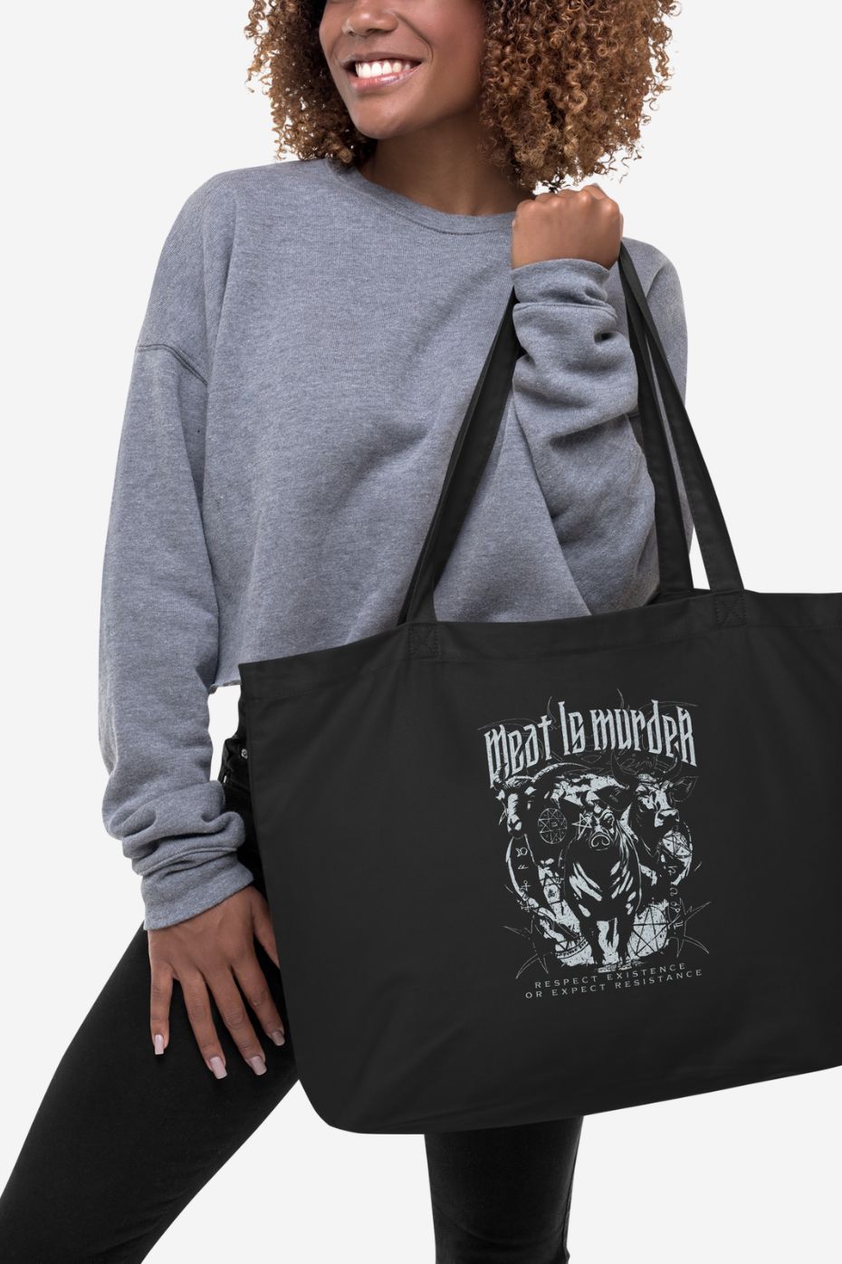 Meat is Murder - Large organic tote bag