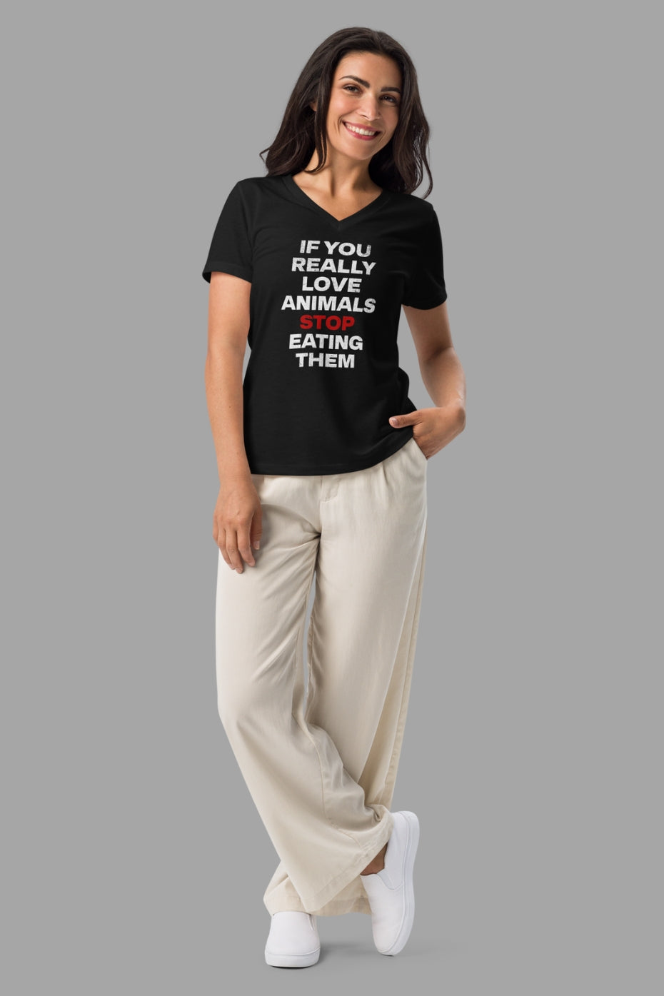 If You Really Women’s relaxed v-neck t-shirt