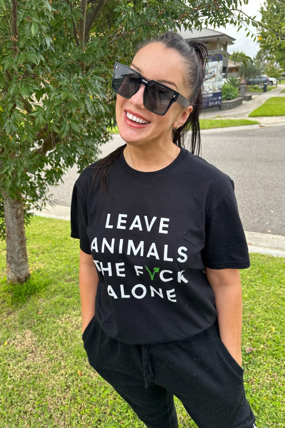 Leave Animals Alone Unisex Basic T-Shirt