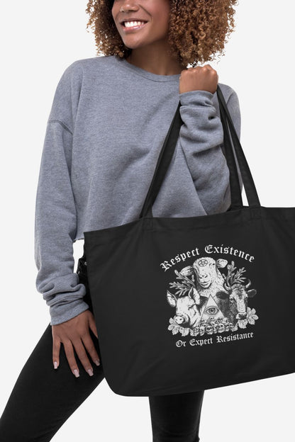 Respect Existence - Large organic tote bag