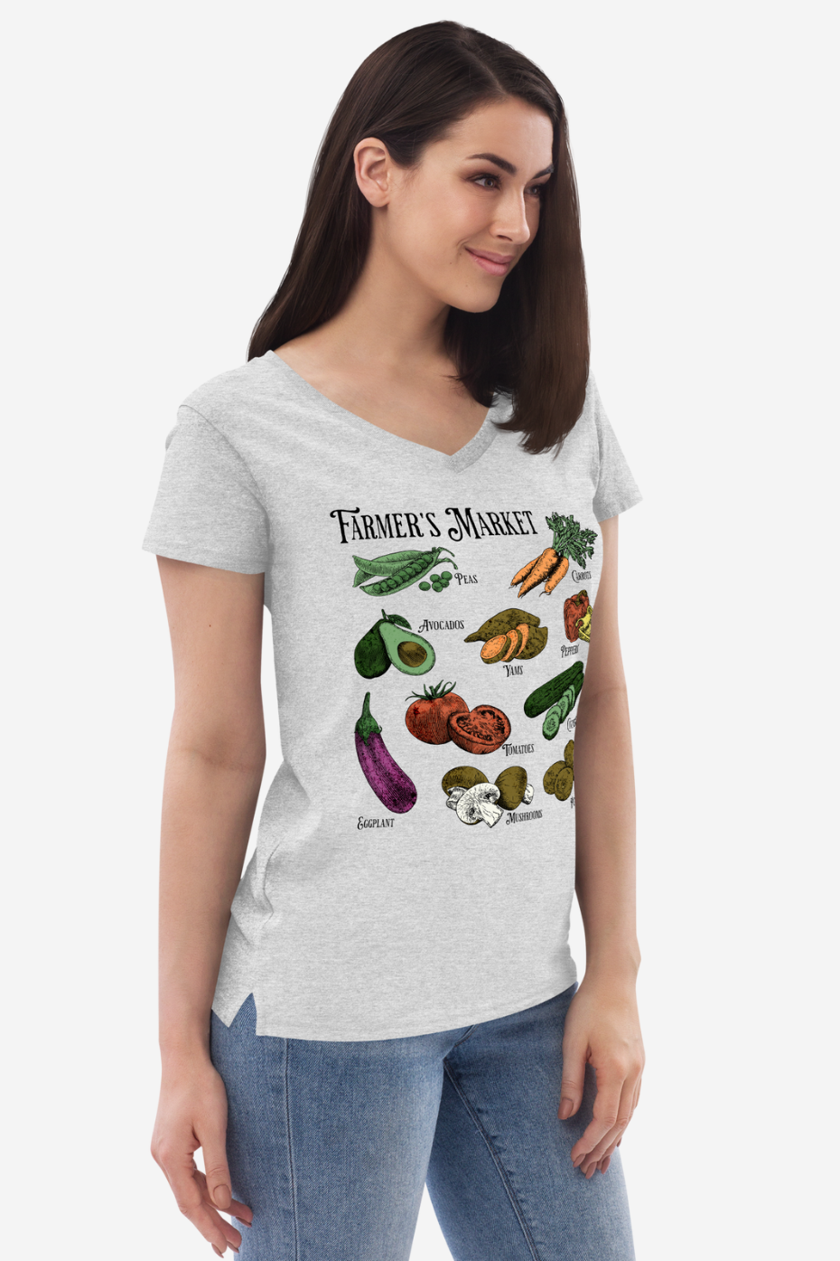 Farmer's Market Women’s recycled v-neck t-shirt