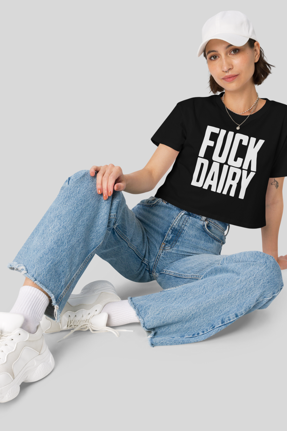Fuck Dairy - Women’s crop top