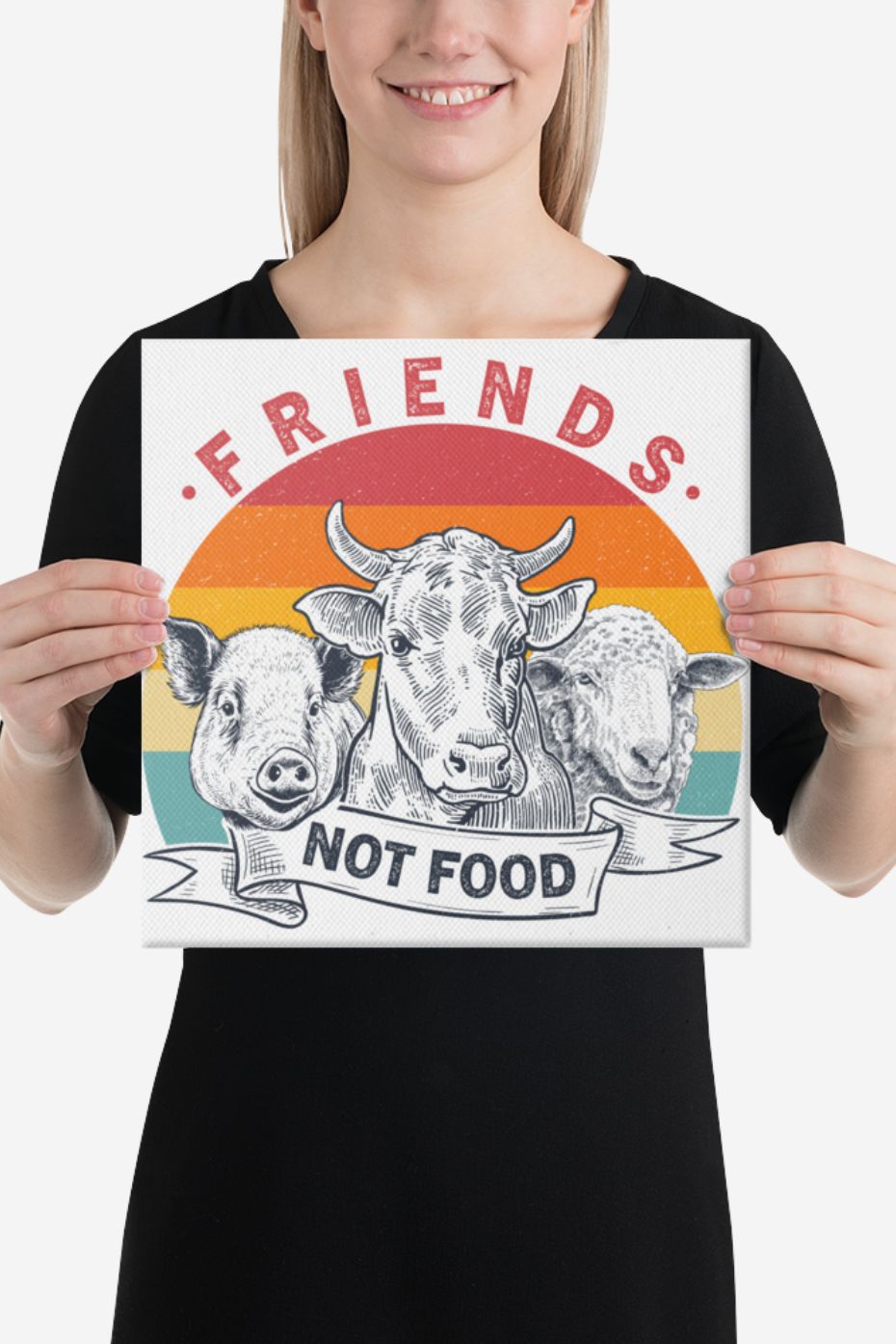 Friends Not Food - Canvas