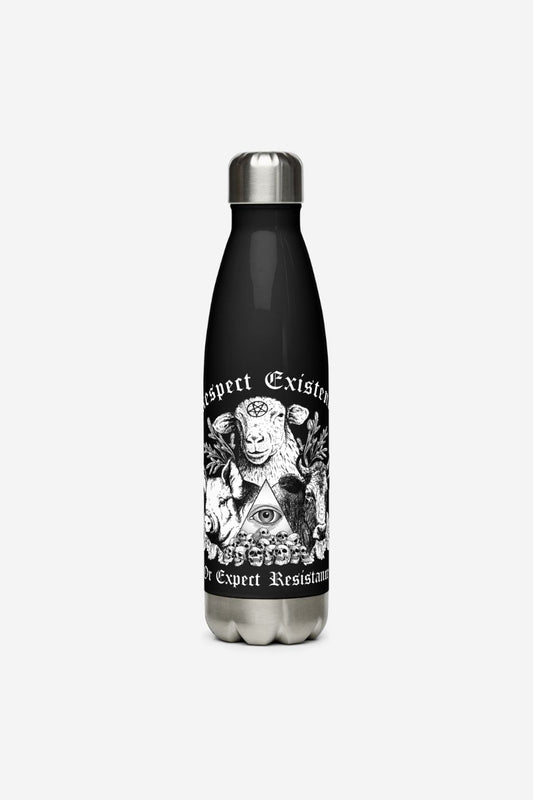 Respect Existence - Stainless Steel Water Bottle
