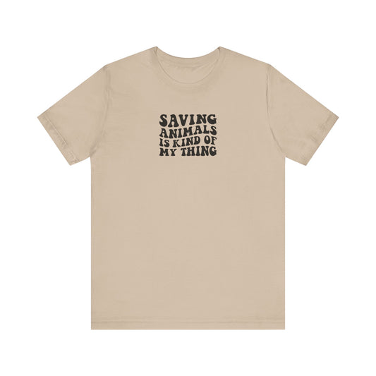 Saving Animals Unisex Jersey Short Sleeve Tee