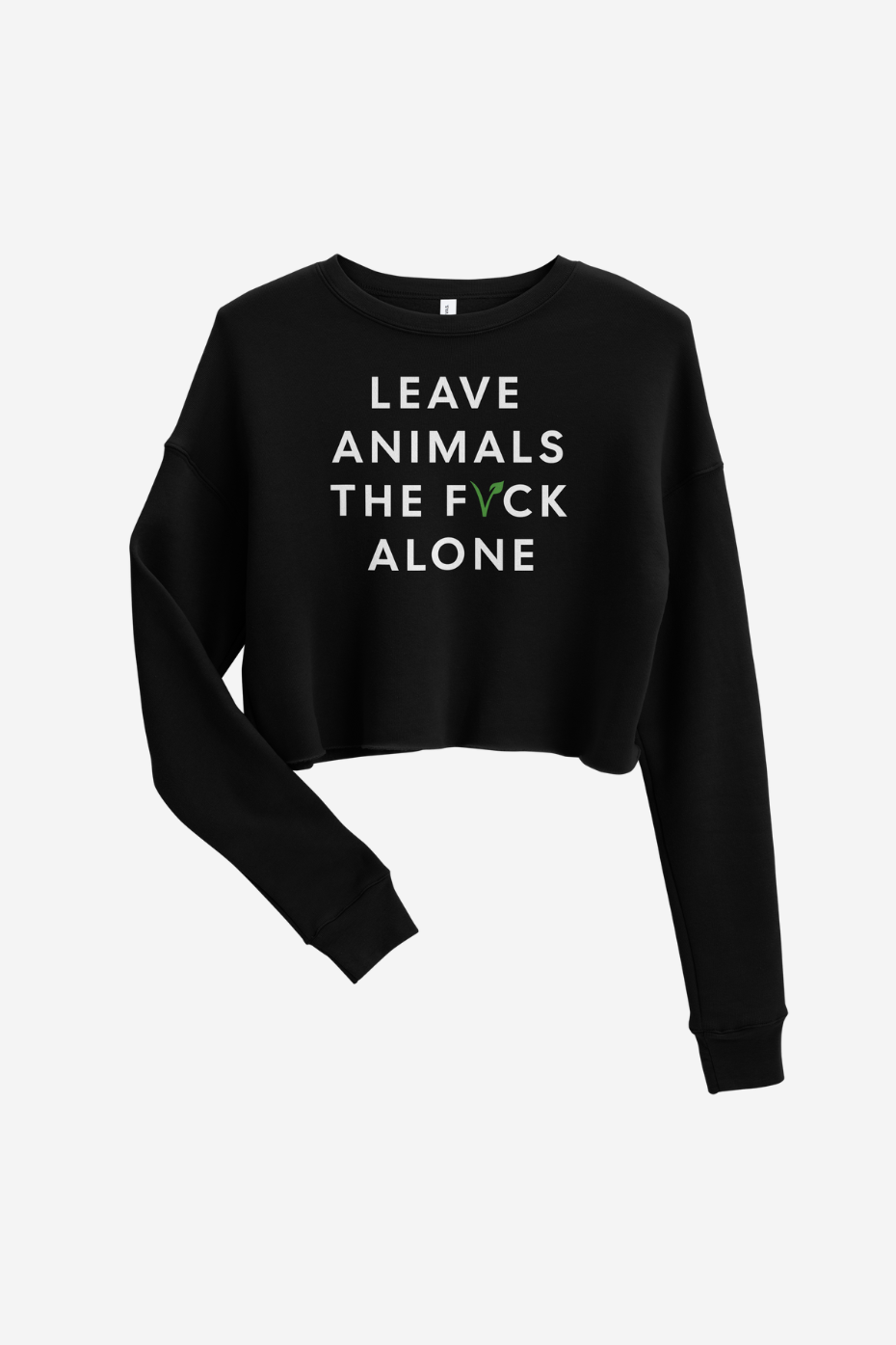 Leave Animals Alone Crop Sweatshirt