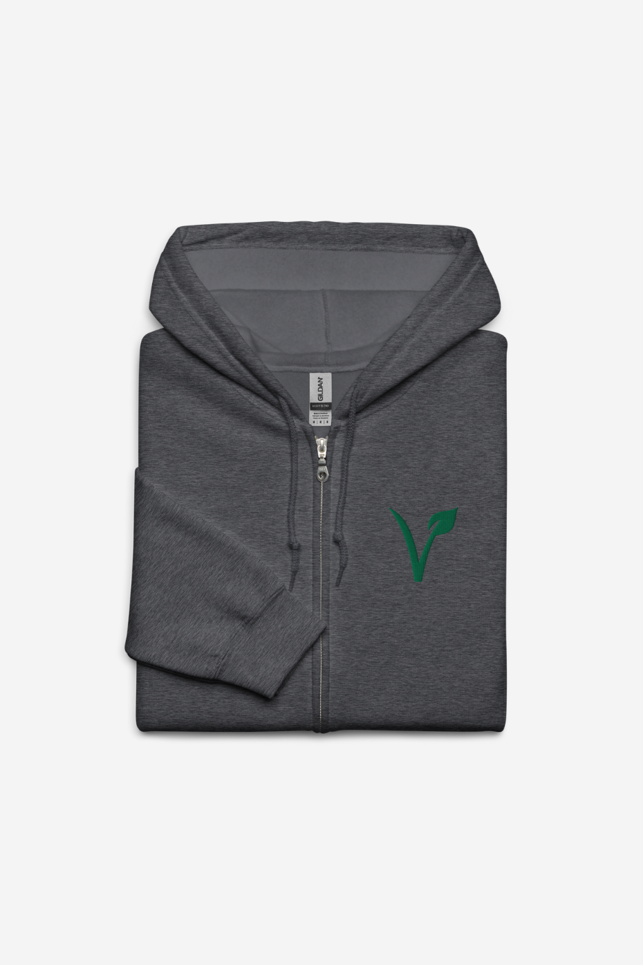 V Leaf Unisex zip hoodie - Embroidery