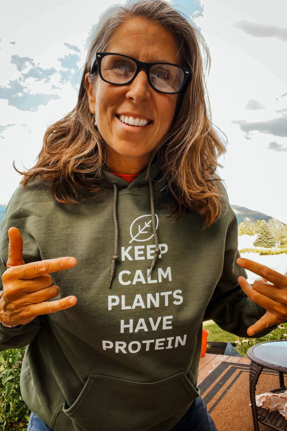 Keep Calm Plants Have Protein Unisex Hoodie