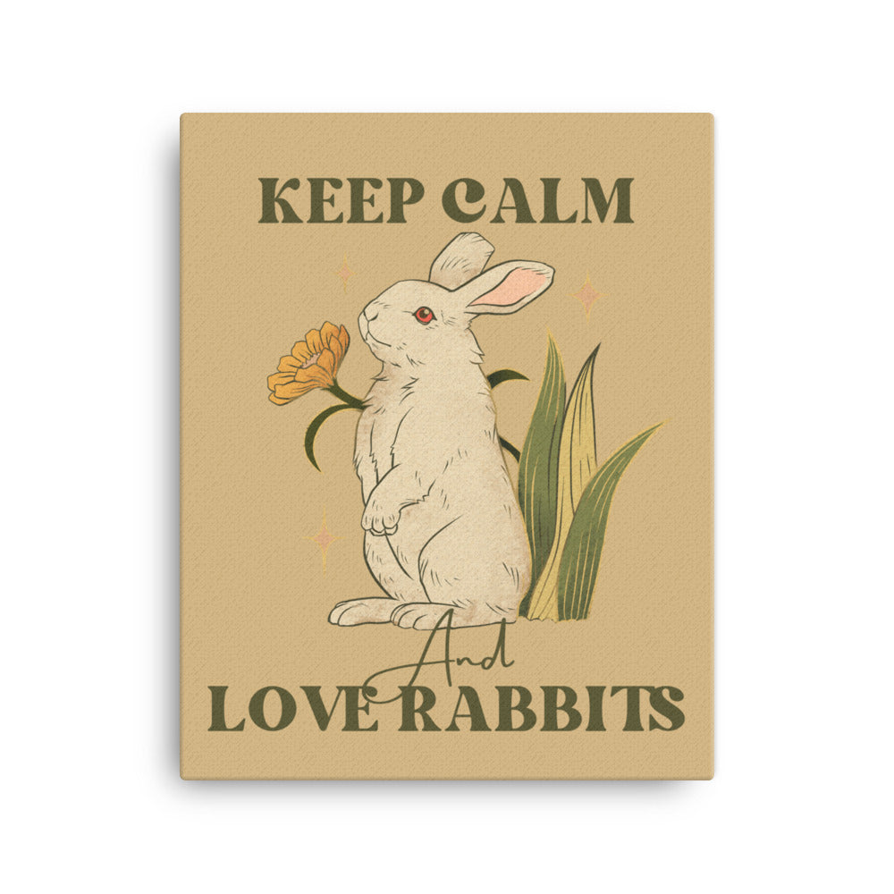 Keep Calm & Love Rabbits - Canvas