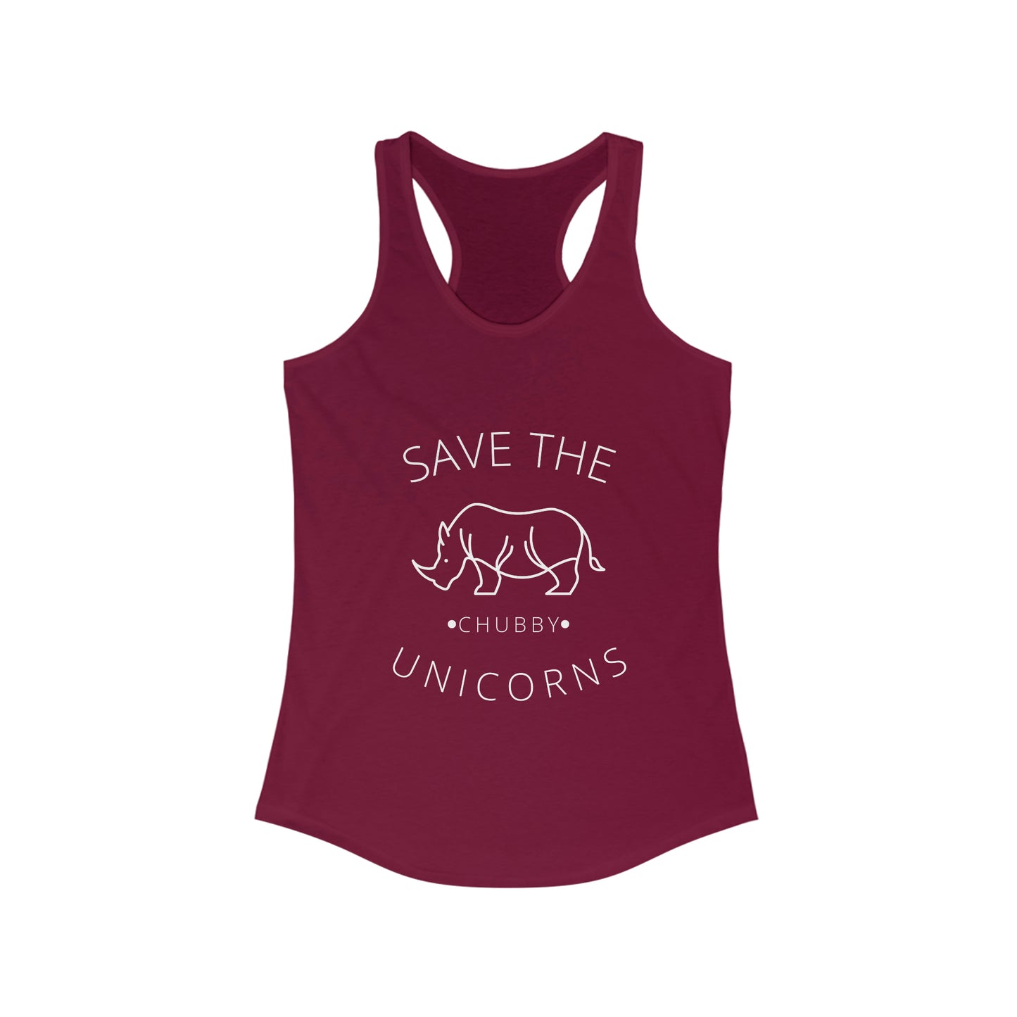 Save The Chubby Unicorns - Women's Ideal Racerback Tank