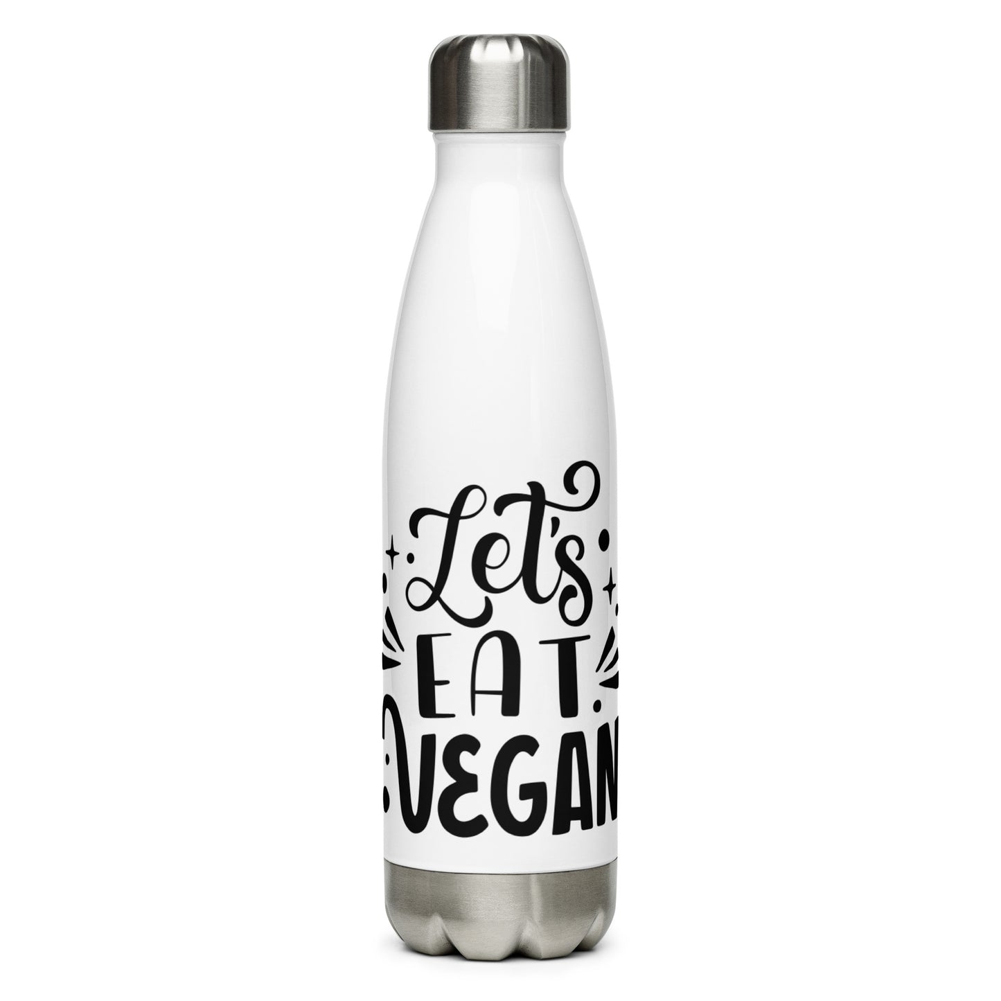 Let's Eat Vegan - Stainless Steel Water Bottle