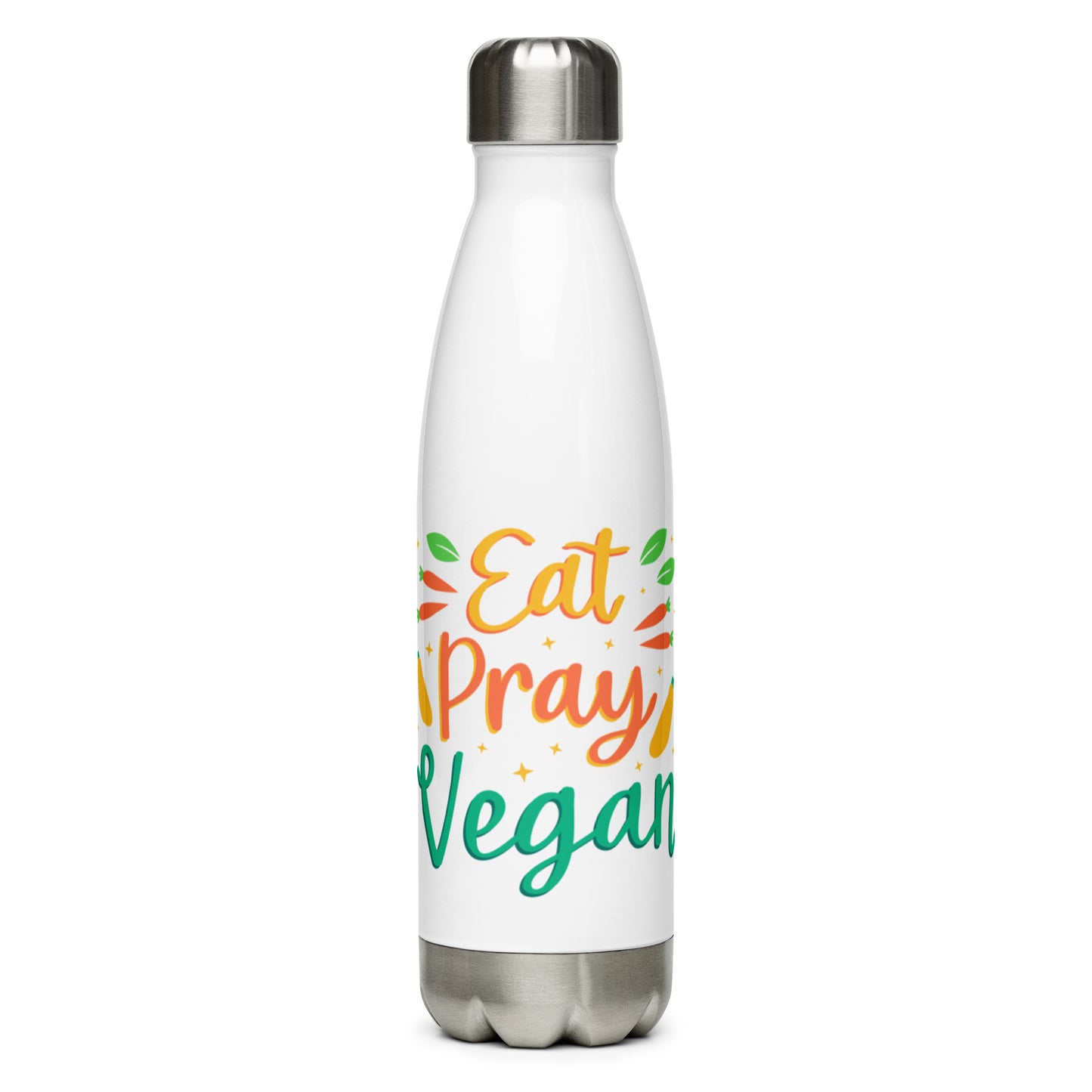 Eat Pray Vegan - Stainless Steel Water Bottle