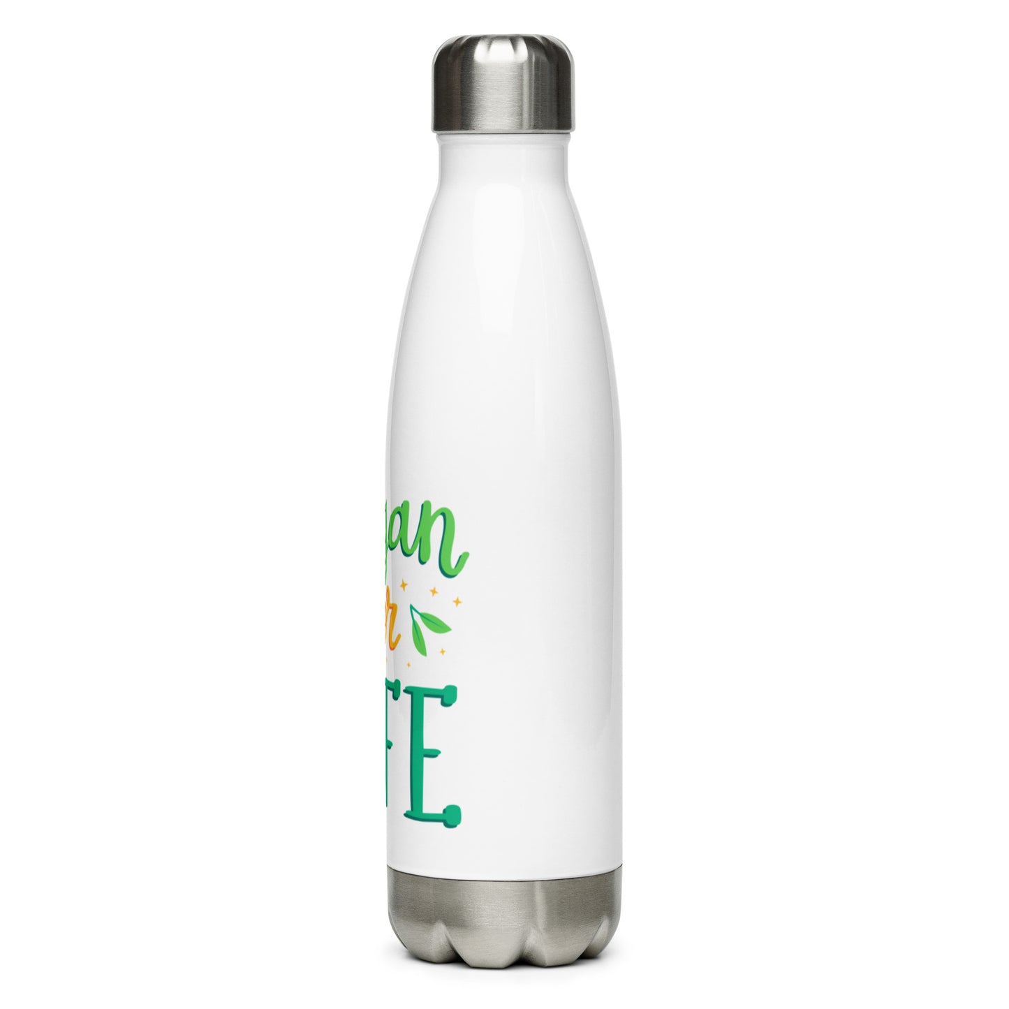Vegan For Life - Stainless Steel Water Bottle
