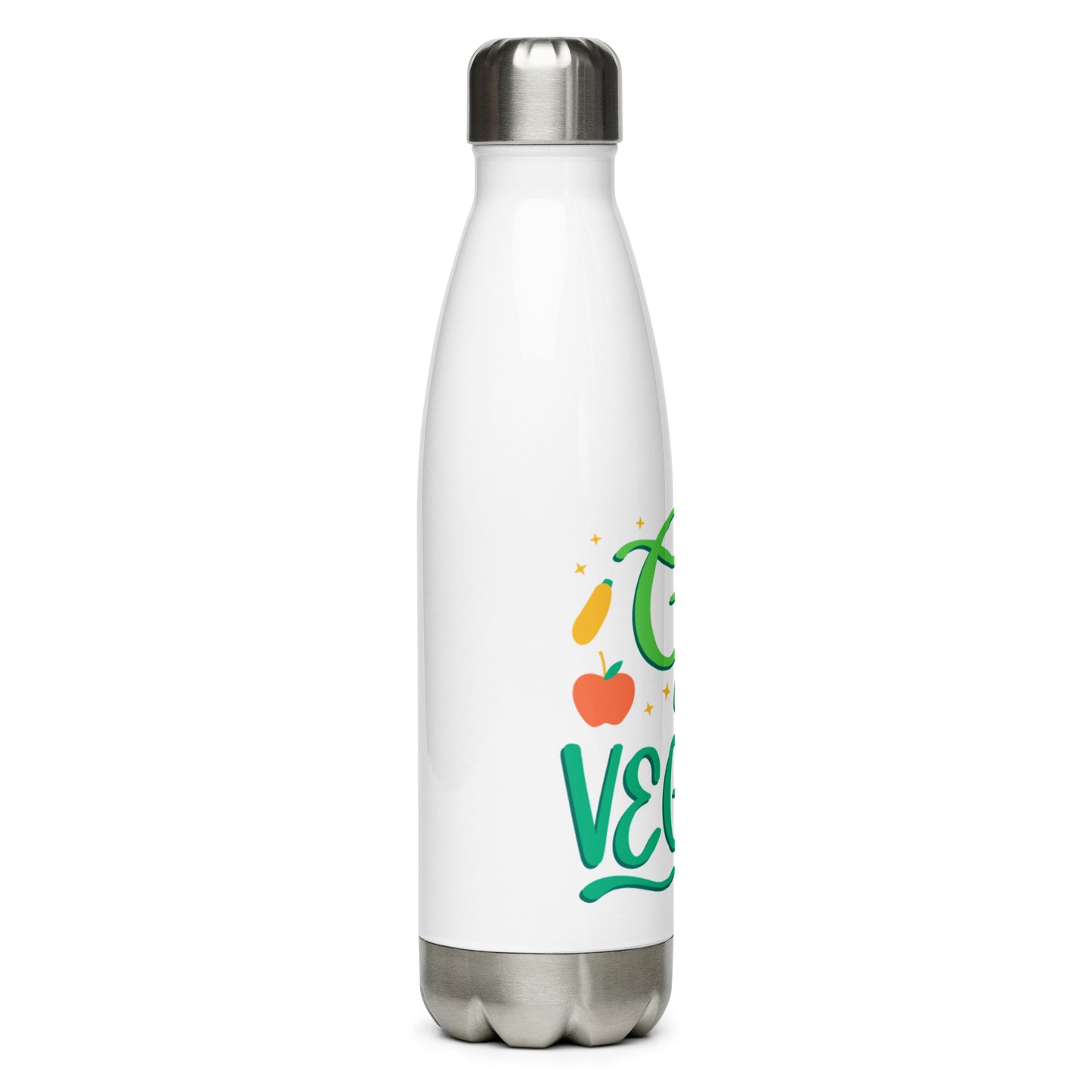 Go Vegan - Stainless Steel Water Bottle