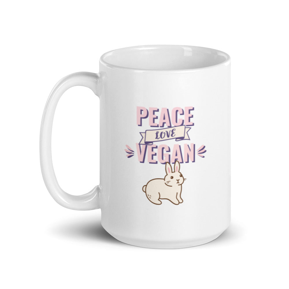 Peace Love Vegan - Vegan Coffee Mug