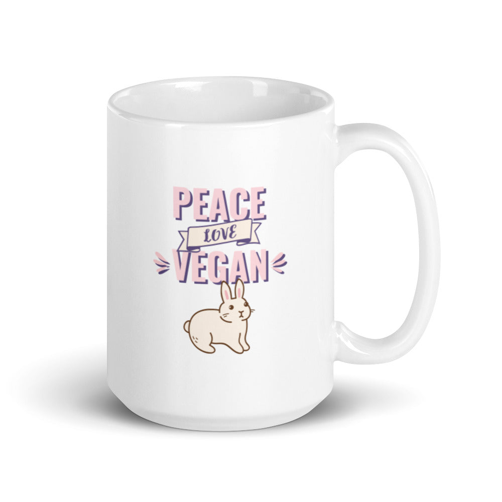 Peace Love Vegan - Vegan Coffee Mug