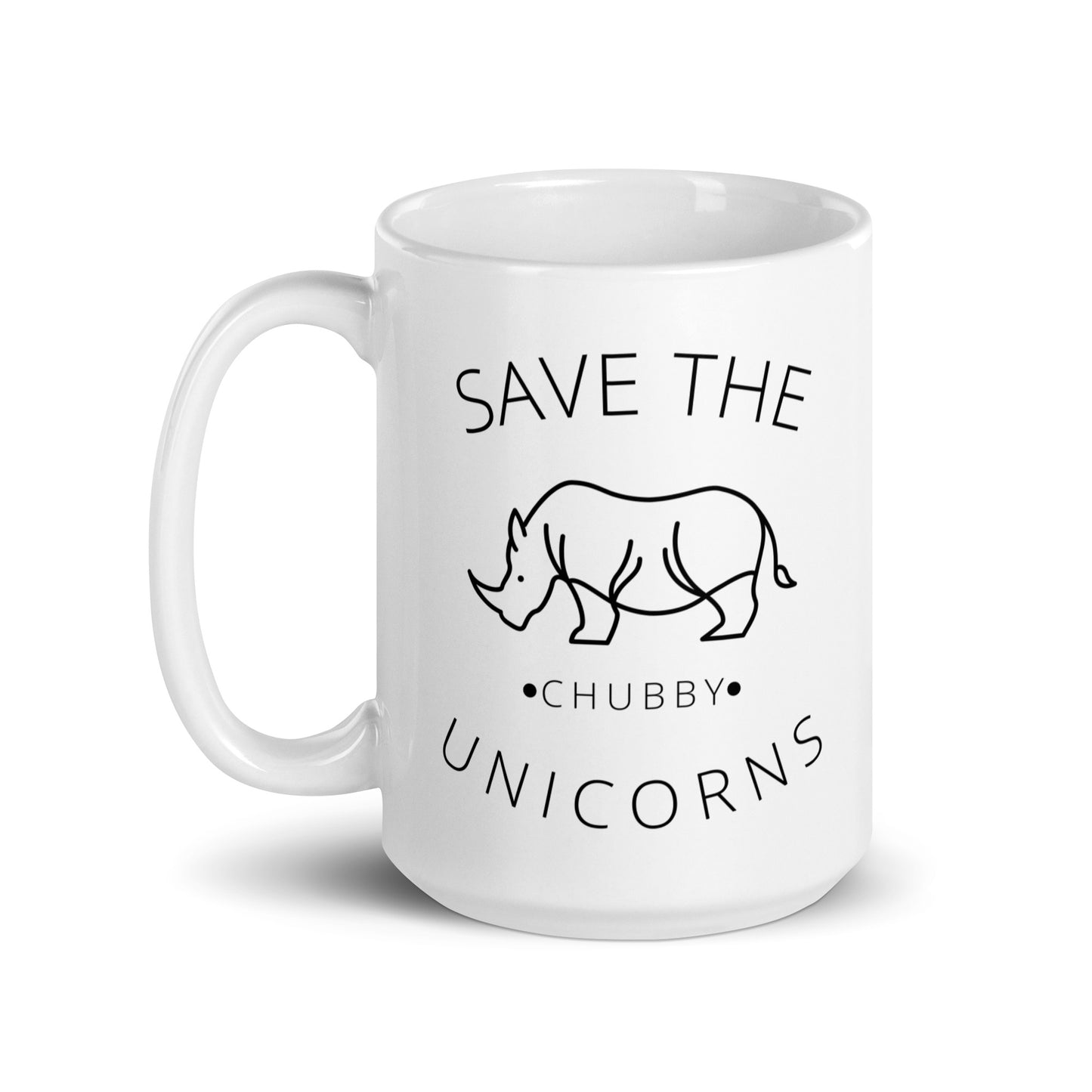 Save the chubby... - White glossy mug